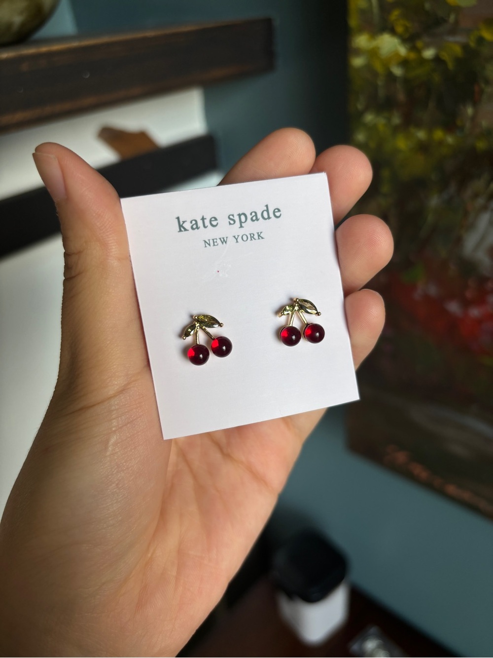 kate spade Kids Cherry Stud Earrings - Red